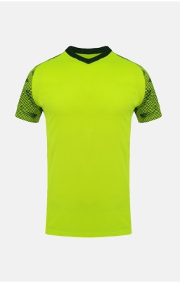 Personalize Men Soccer Jersey - IV Fluorescent Green and Black