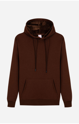 Personalize Men's Fleece Casual Hoodie I - Dark Brown