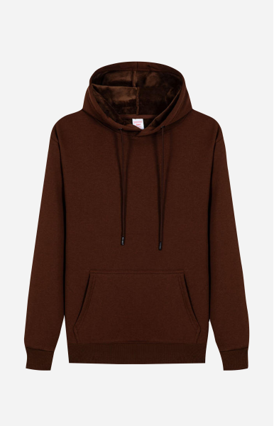 Personalize Men's Fleece Casual Hoodie I - Dark Brown