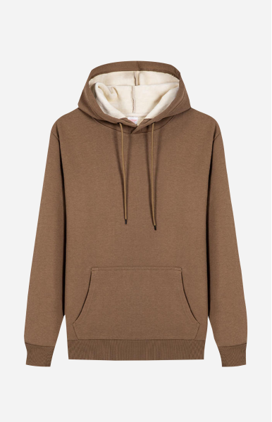 Personalize Men's Fleece Casual Hoodie I - Brown