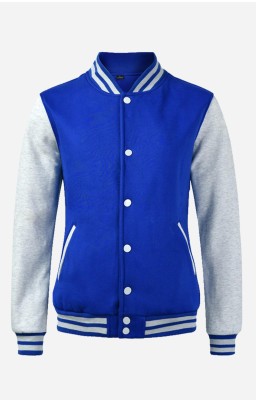 Personalize Men Letterman Jacket I - Royal Blue And Grey