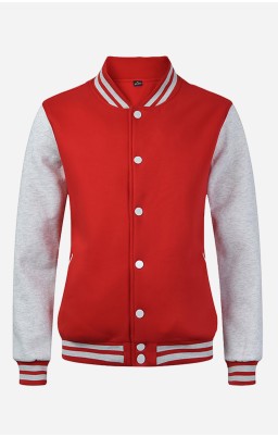 Personalize Men Letterman Jacket I - Red And Grey