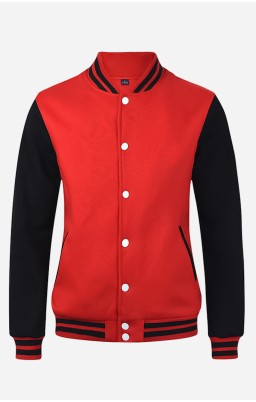 Personalize Men Letterman Jacket I - Red And Black