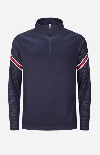 Men Half Zip Jacket I - Navy Blue