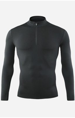Personalize Men 1/4 Zip Training Sweatshirt I - Black