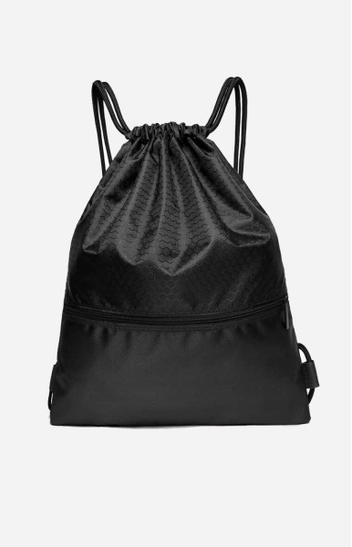 Personalize Drawstring Backpack - Black